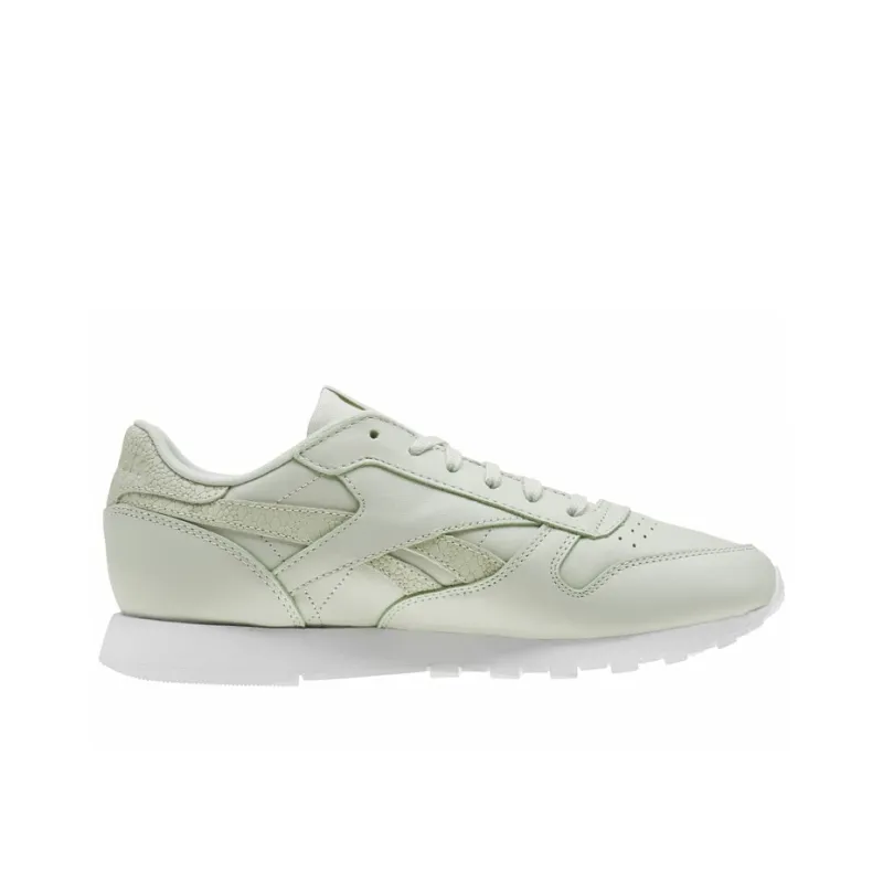 Reebok Classic Leather Running Shoes Women's Low-Top Mint Green-1