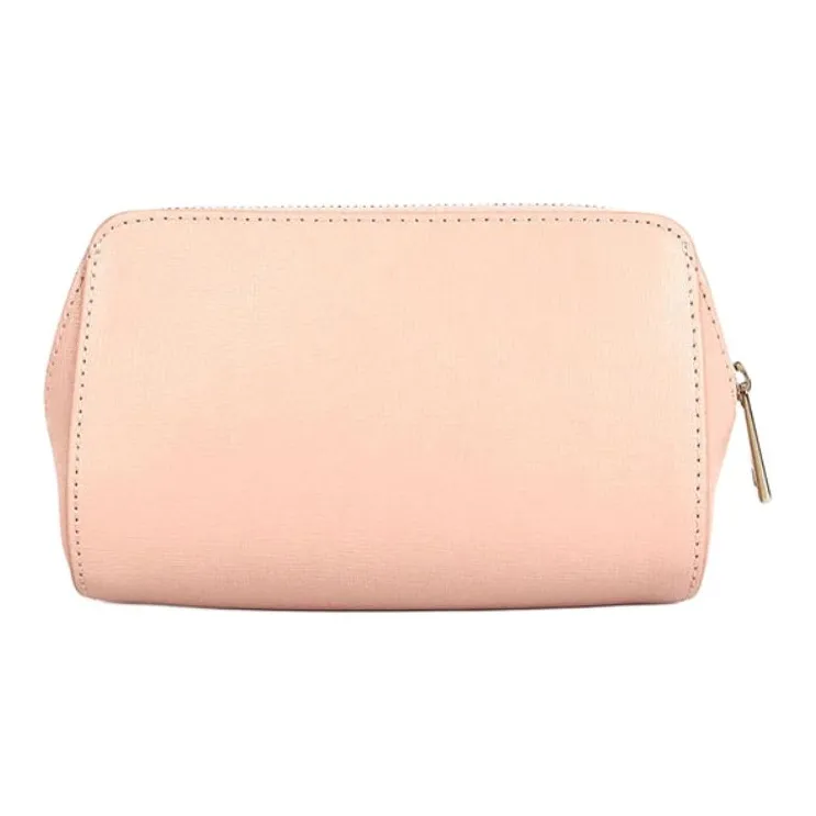 Furla Electra Artificial Leather Makeup Bag Women's Light Pink-1