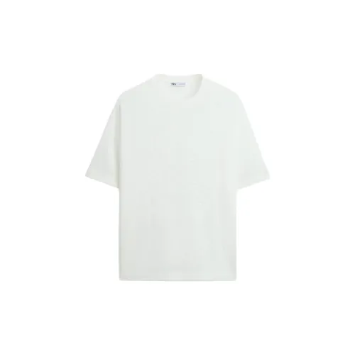 ZARA T-Shirts Men Frosted White