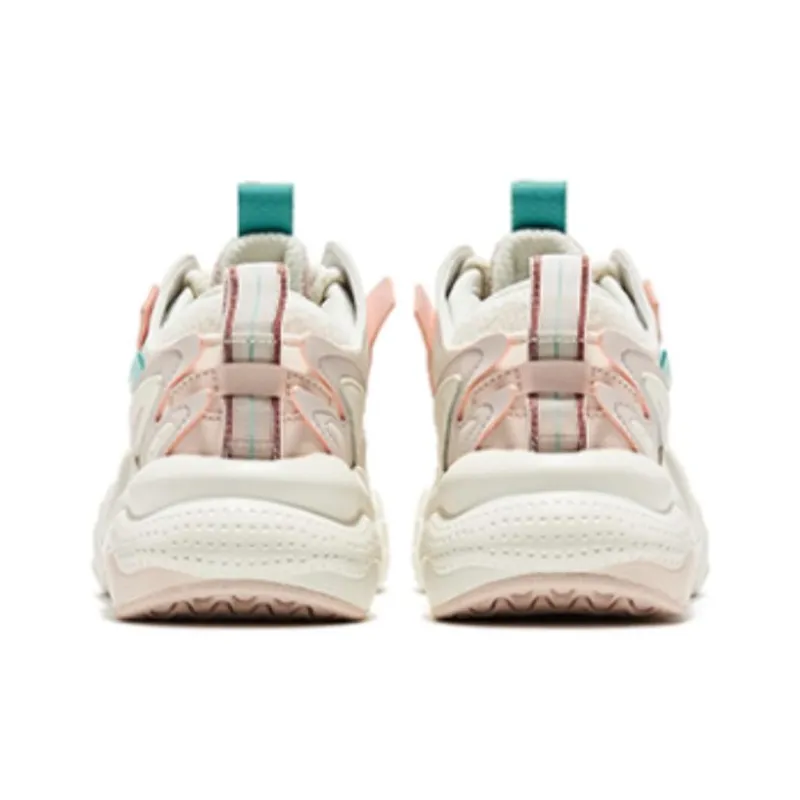 Erke Xun Phoenix Woo Phoenix Anti Slip Wear Resistant Low Top Sports Casual Shoes Women's White Pink-3