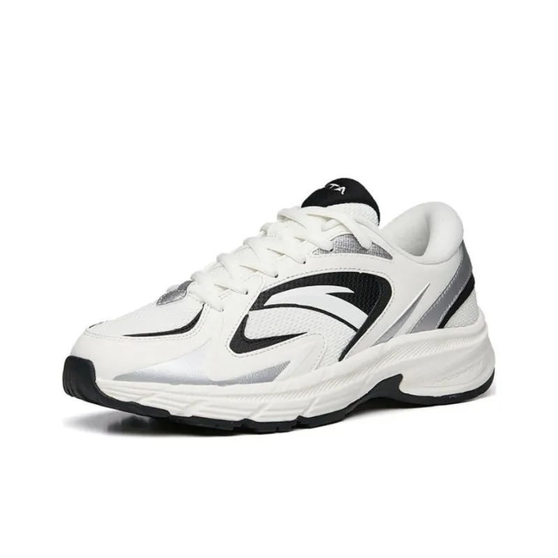Anta AT952 Slip Resistant, Abrasion Resistant, Breathable, Lightweight Low Top Running Shoes Women's Ivory White-1