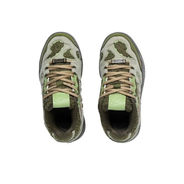 LiNing Yuebai Slip-Resistant Cushioning Low-Top Skateboard Shoes Unisex Green-2
