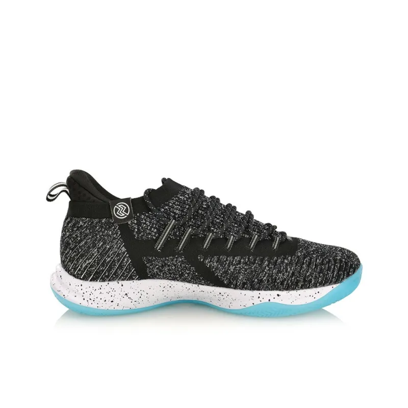 LiNing Speed 5 Cushioned Slip-Resistant Breathable Low-Top Basketball Shoes Men's Black White-1