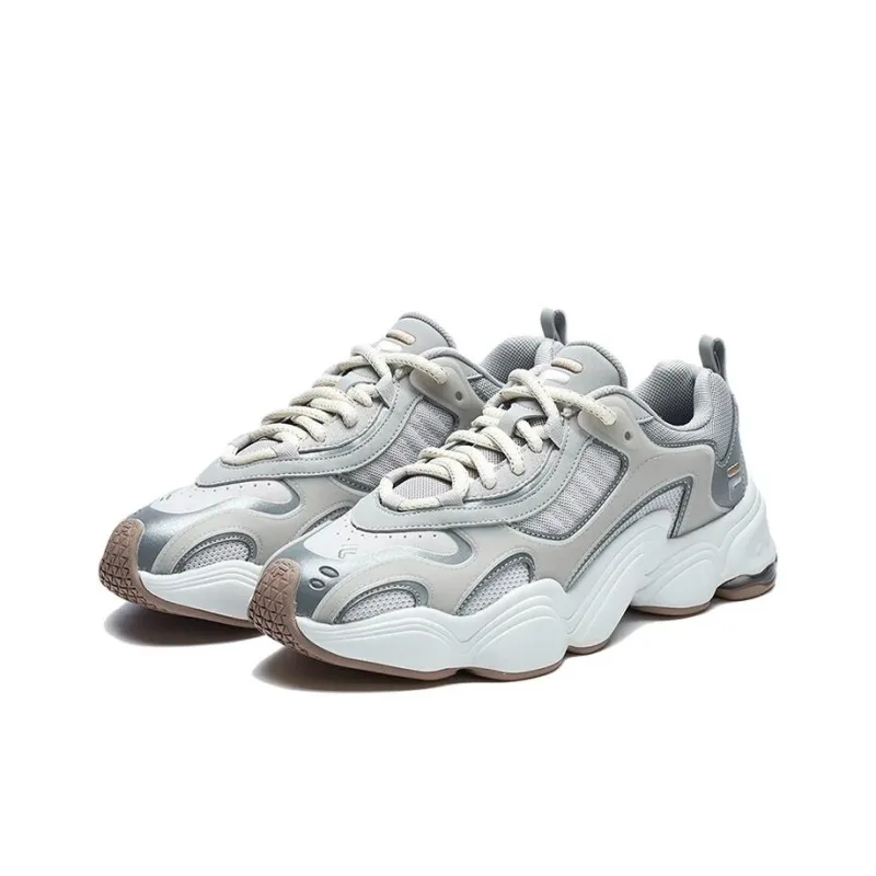 FILA FUSION TENACITY Monster Cushioning Anti Slip And Wear Resistant Low Top Casual Shoes Men's Rain Mist Gray-1