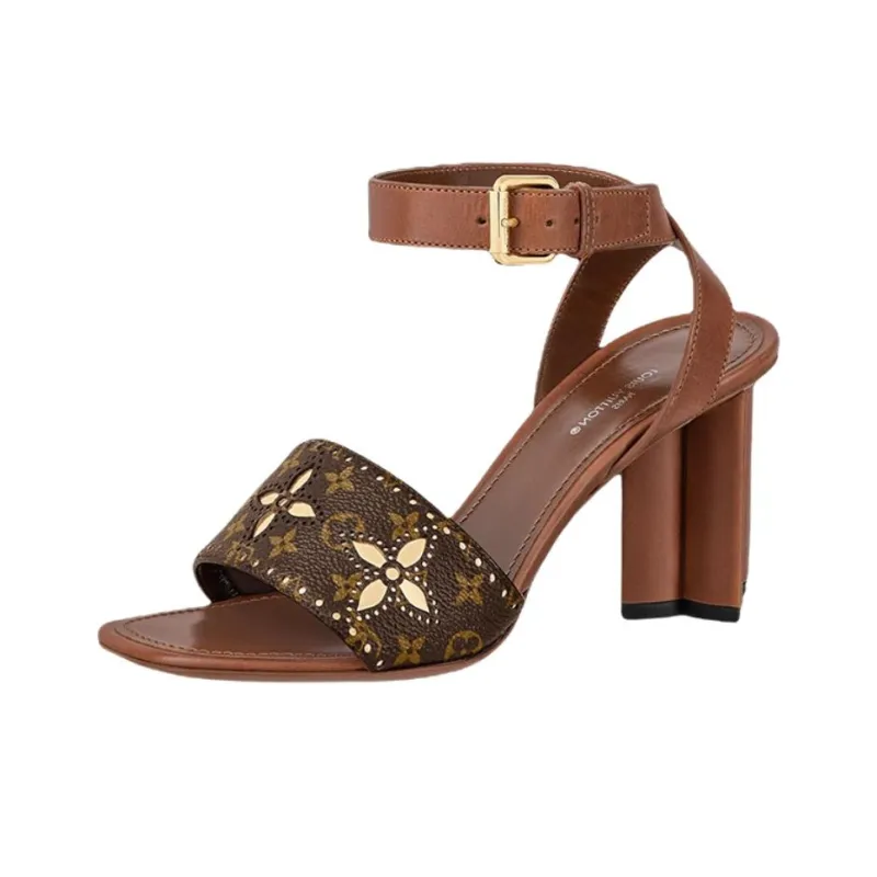 LOUIS VUITTON Silhouette Stylish Sandal Women's Umber-0