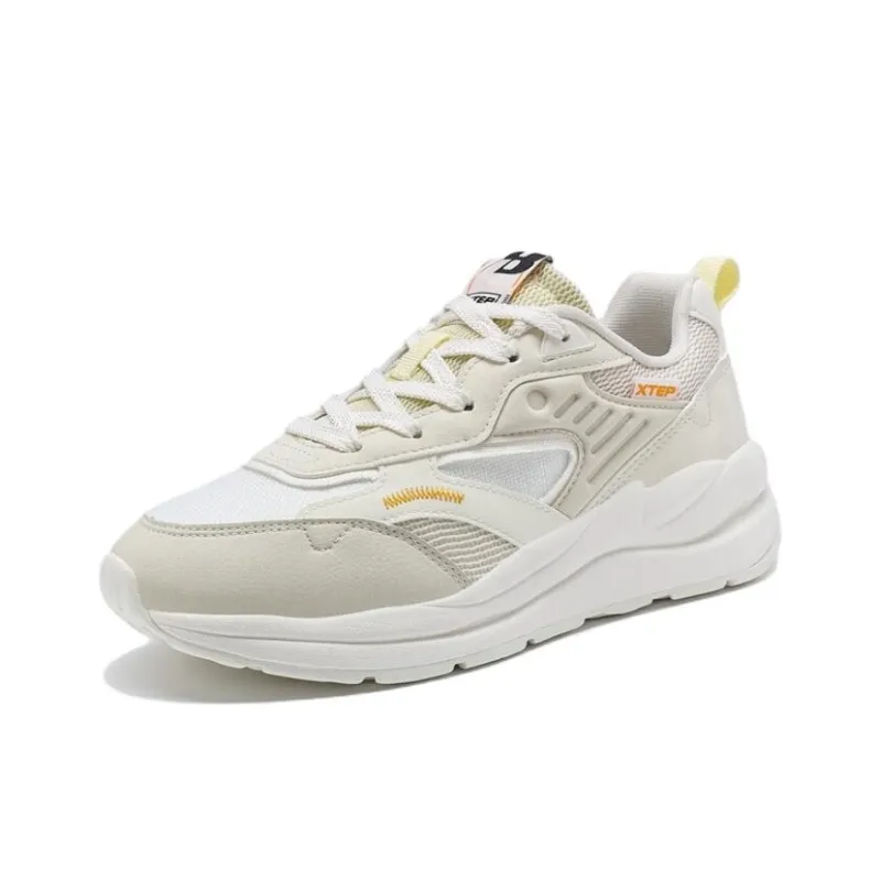 XTEP Light year 3.0 Anti Slip Wear Resistant Low Top Sports Casual Shoes Women's Milk Tea White-1