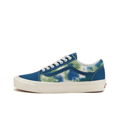 Vans Old Skool Skateboard Shoes Unisex Low-Top Blue/Multicolor