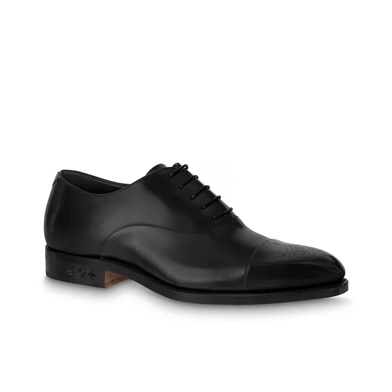 LOUIS VUITTON Monceau Flex Richelieu Derby Shoes 'Black'-1