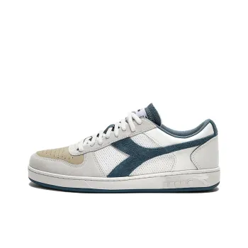 Diadora Magic Basket Lightweight Anti-Slip Low-Top Skateboard Shoes Unisex White Blue
