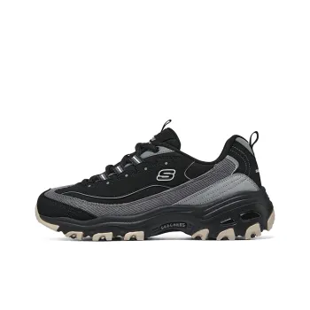 Skechers D'LITES 1.0 Anti Slip Wear Resistant Lightweight Breathable Low Top Chunky Sneakers Women's Black