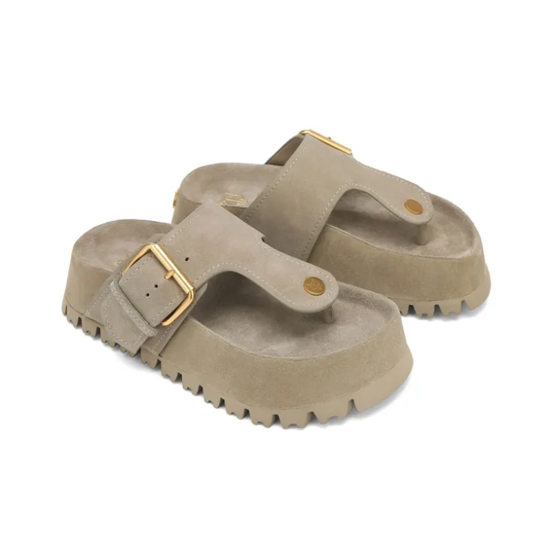 Naked Wolfe Vixen Flip Flops 5.5cm Women's Taupe-1