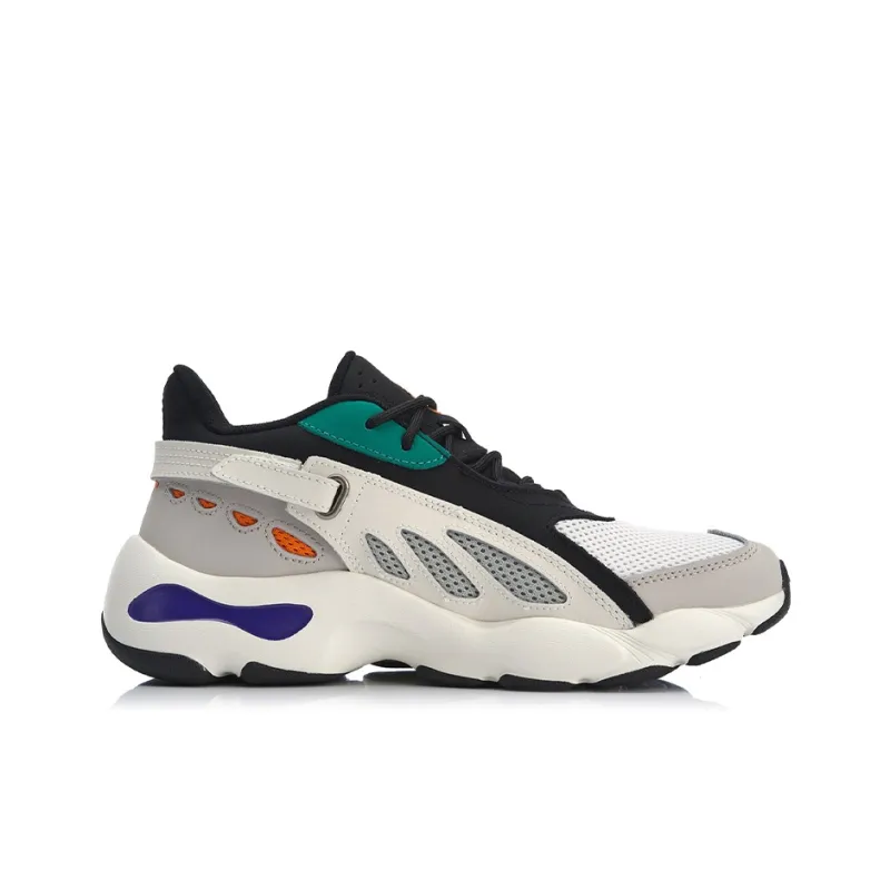 LiNing Butterfly Cushioning Anti Slip And Wear Resistant Low Top Chunky Sneakers Gray Black-1