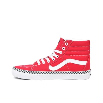 Vans SK8 Hi Check Foxing   Racing Red