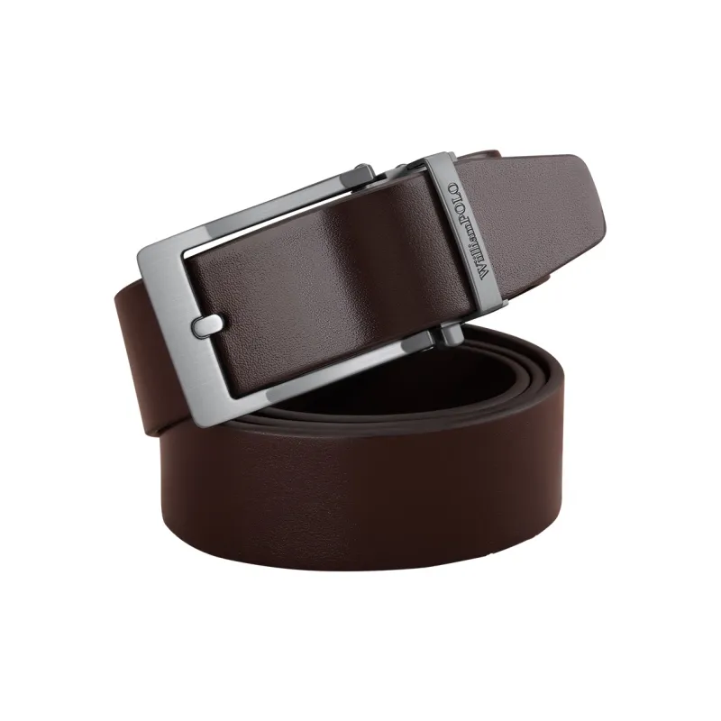 WilliamPOLO Cow Leather Belt Men's 3.5cm Width-6