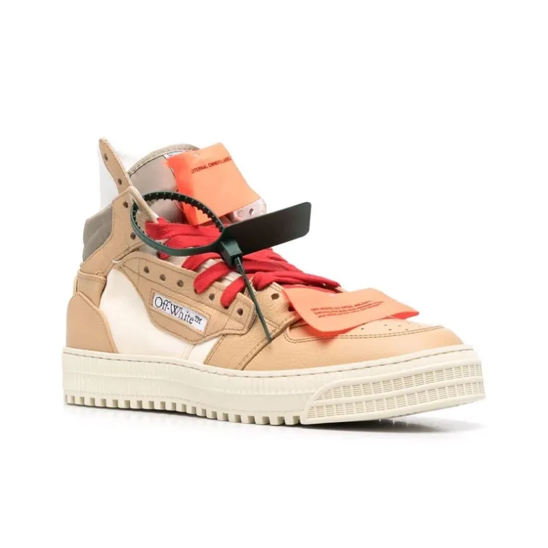 OFF WHITE 3.0 Off Court High Top Sneakers Latte Beige-2