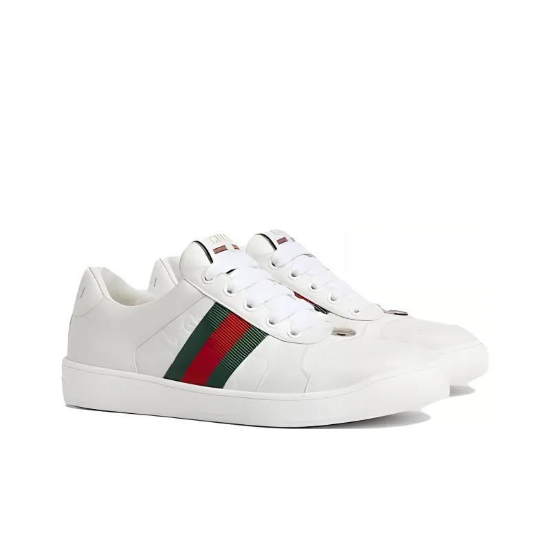 GUCCI Women's Screener 'GG Embossed White Green Red' Women's-2