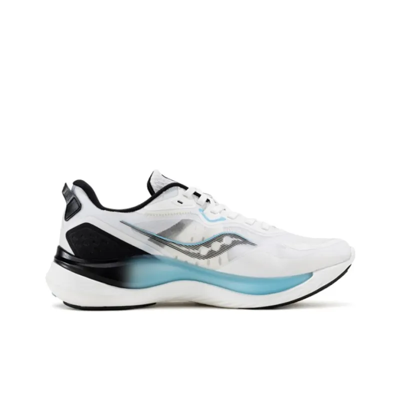 Saucony Phoenix Inferno 2 Anti Slip Wear Resistant Low Top Running Shoes Men's White Black Blue-1