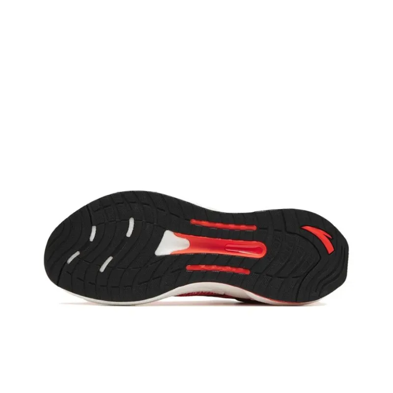 Anta C100 Cushioned Anti-Slip Wear-Resistant Breathable Lightweight Low-Top Running Shoes Men's Orange White Black-4