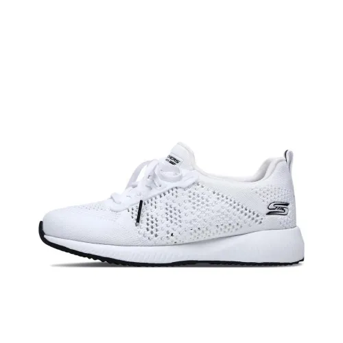 Skechers BOBS SQUAD Squad Lightweight Rebound Low-Top Casual Shoes Women's White