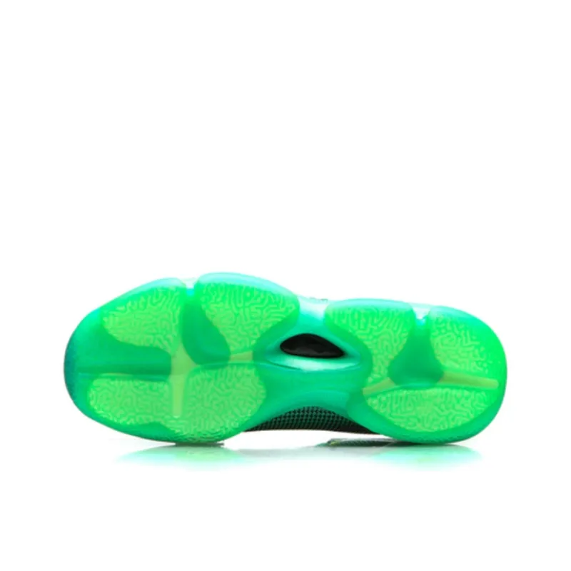 LiNing Wade Fission 3 Lightweight Anti Slip Mid Top Basketball Shoes Men's Neon Green-4