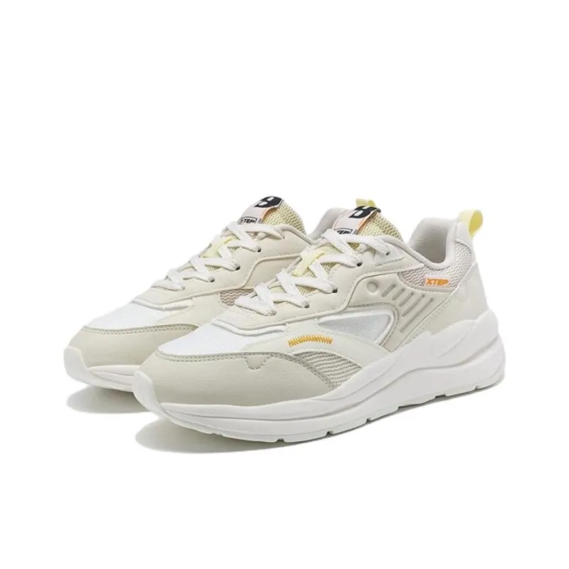 XTEP Light year 3.0 Anti Slip Wear Resistant Low Top Sports Casual Shoes Women's Milk Tea White-2