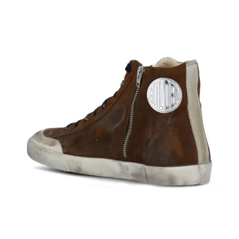 Golden Goose Francy Stylish Skateboarding Shoes Men's Brown-3