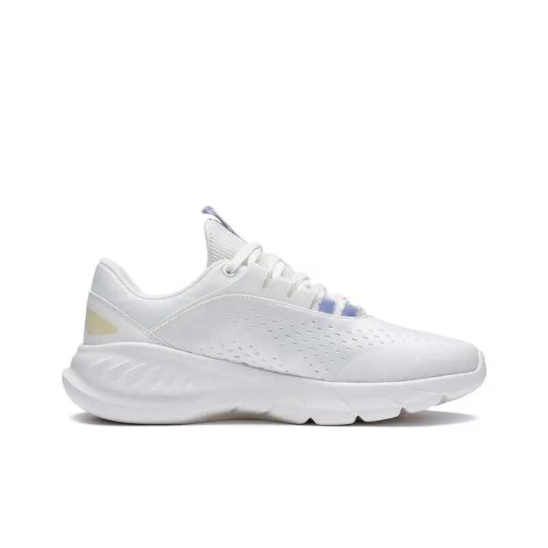 LiNing EazGo Easy To Fit Durable Breathable Low Top Running Shoes Women's White Purple-1