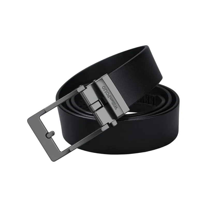 WilliamPOLO Cow Leather Belt Men's 3.5cm Width-2