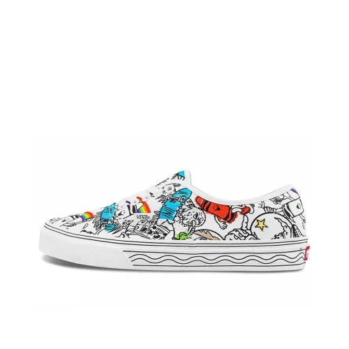 Vans Authentic Skateboard Shoes Unisex Low-Top White/Black/Multicolor