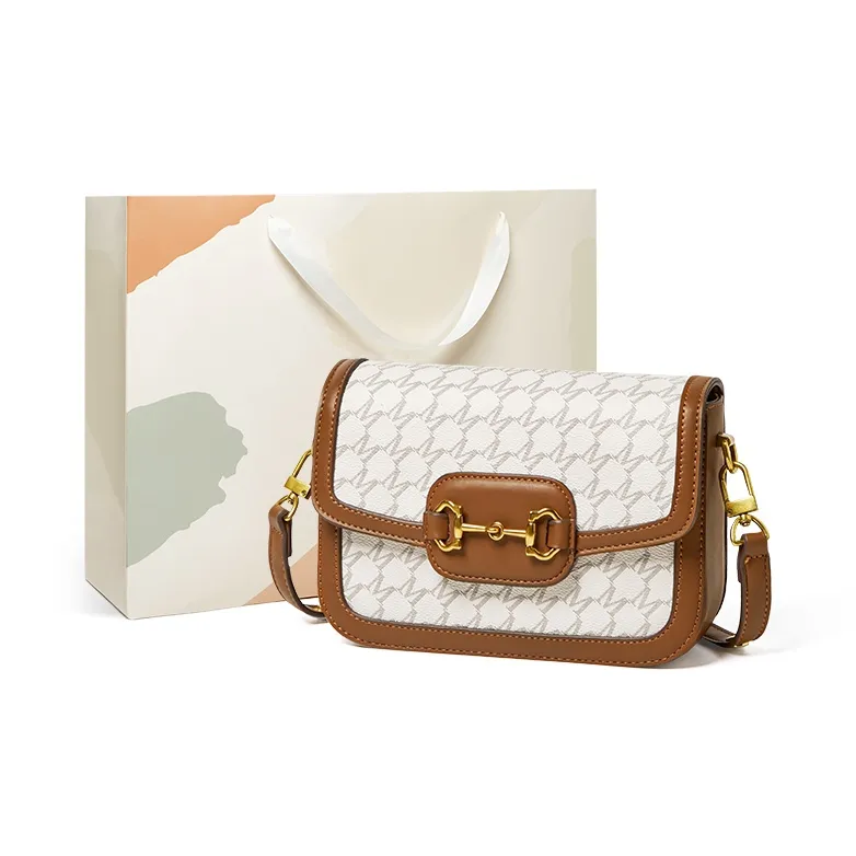 15 MINS PVC Crossbody Bag Shoulder Bag Regular Women's Coffee/Ecru-5
