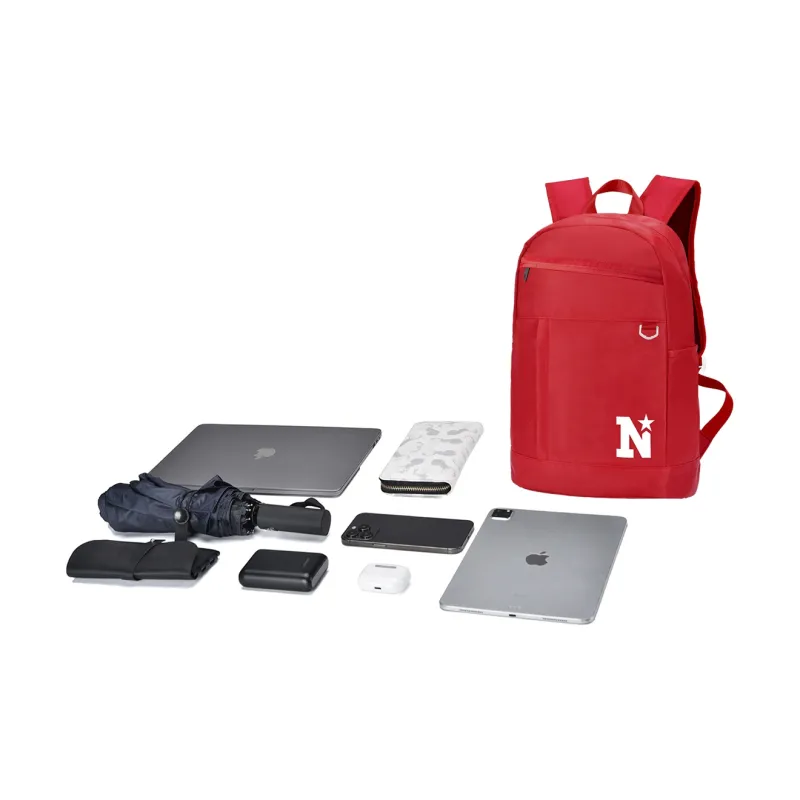 HINY Polyester Backpack Unisex Red-4