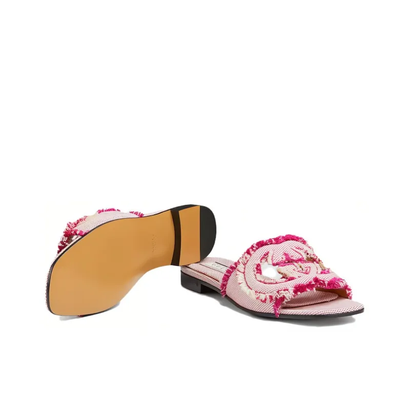 GUCCI Interlocking Slide Slippers Women's Fuchsia-5