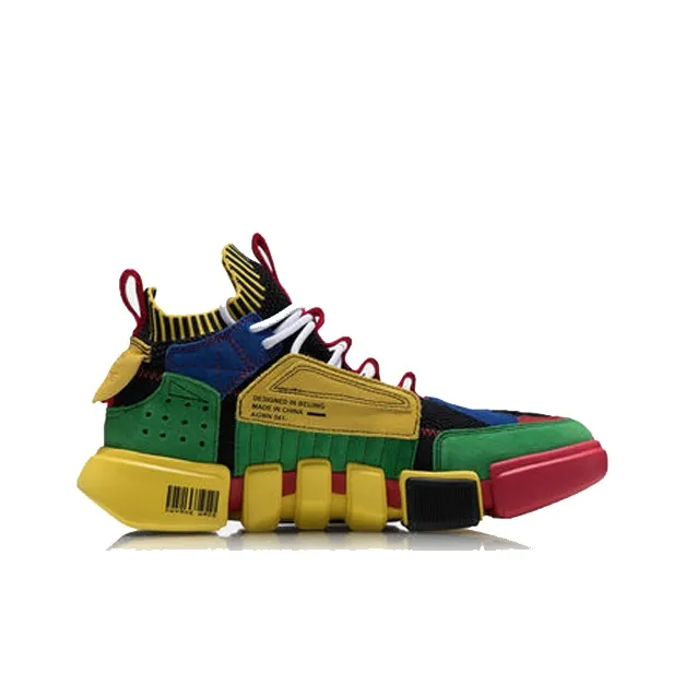 LiNing Essence ACE Anti Slip Wear Resistant Mid Top Vintage Basketball Shoes Men's Different Colored-1