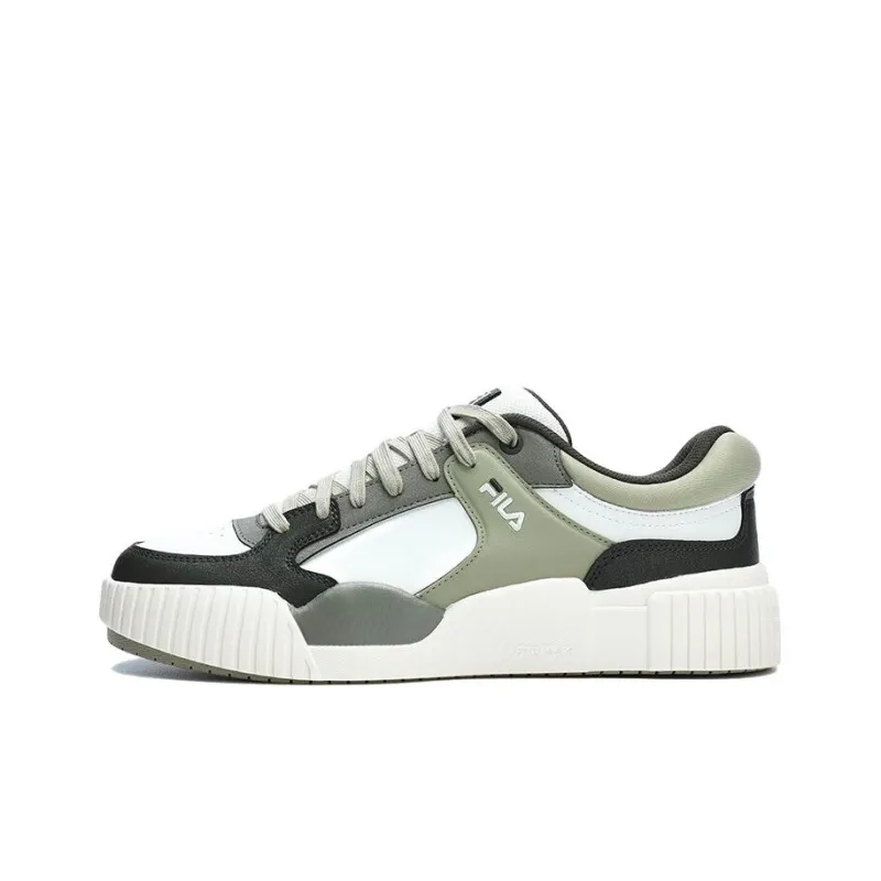 FILA BLOCKS Low Top Skateboard Shoes Men's White Green-0