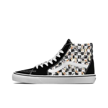Vans Sk8 Hi Filmore Hi Butterfly Checkerboard Sneakers 'Black White Multi' Women's