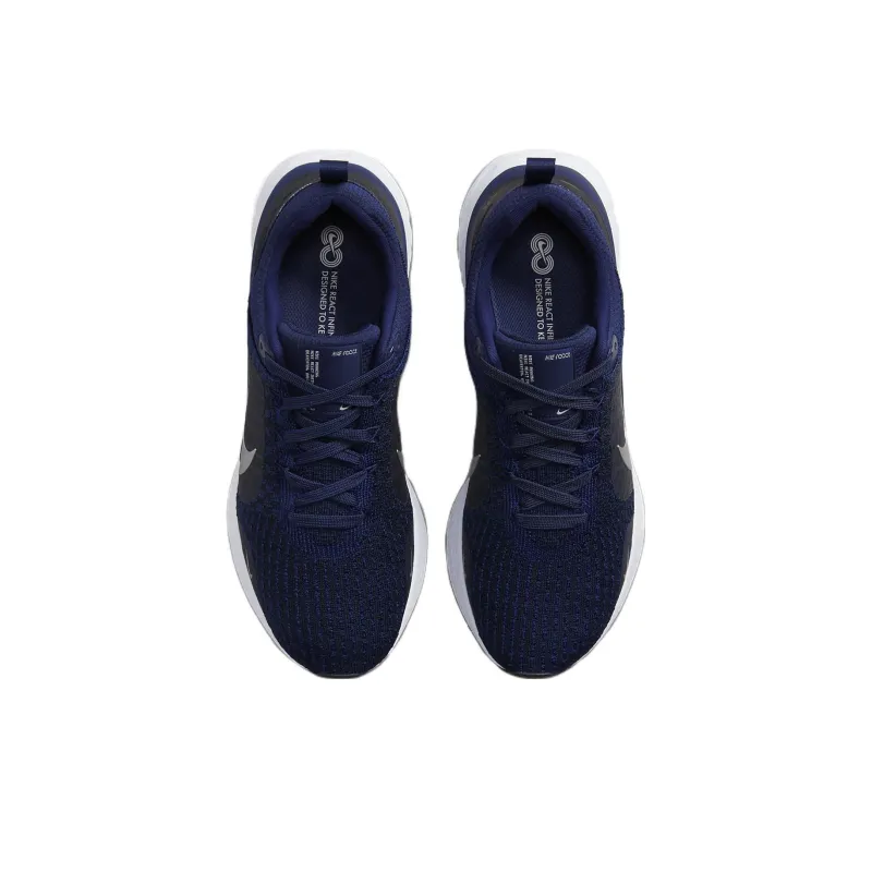 Nike React Infinity Run Flyknit 3 'College Navy Metallic Silver'-3