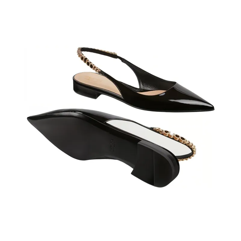 GUCCI Casual Single Shoes 1.5cm Women's Black-5