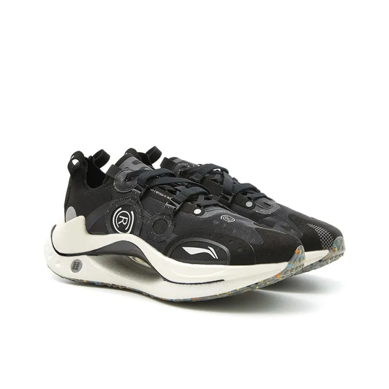 LiNing Jueying CRC Cushioning Anti Slip Wear Resistant Breathable Lightweight Rebound Low Top Running Shoes Men's Black-2