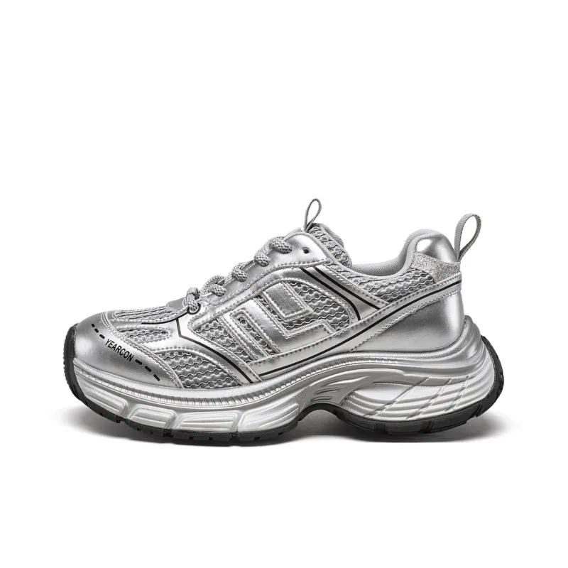 YEARCON Fashion Footwear Women's Gold/Red Blue/Gray-4