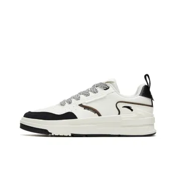 Anta Bump Anti Slip Wear Resistant Low Top Skateboard Shoes Women's White Black