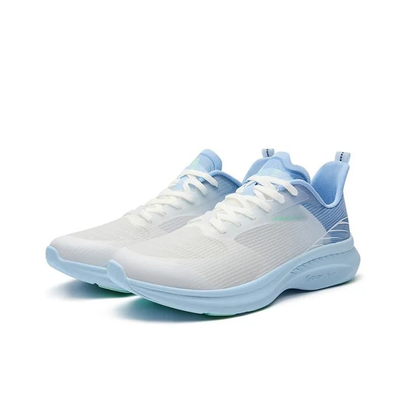 361° FlyFish 2 Anti Slip Wear Resistant Low Top Running Shoes White Blue-2