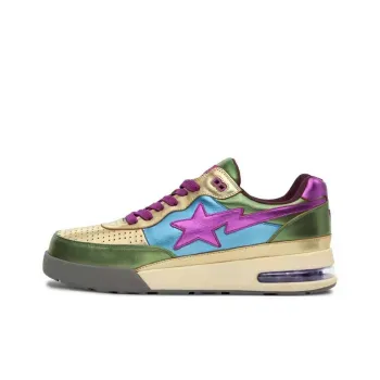 A BATHING APE ROAD STA 'Classic Reborn' Stylish Skateboarding Shoes Unisex Green Purple Gold