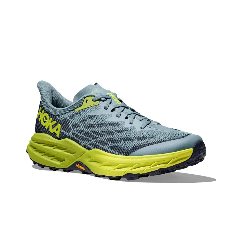 HOKA ONE ONE Speedgoat 5 Stone Blue Dark Citron-3