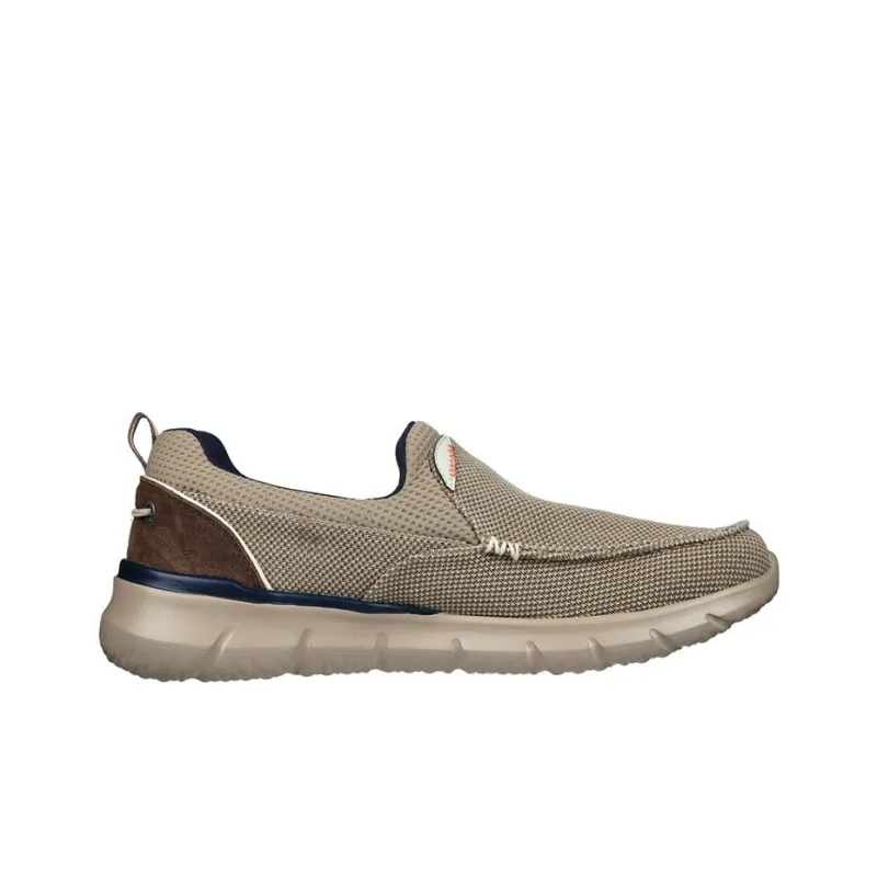 Skechers Del Retto Casual Shoes Men Low-Top Gray/Brown-1