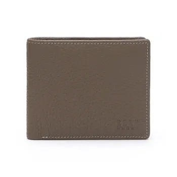 ELLE HOMME Cow Leather Wallet Small Size Men's Khaki/Black