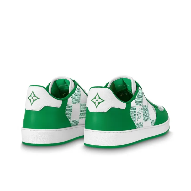 LOUIS VUITTON Lv Rivoli Sneakers 'Green With Plaid'-2