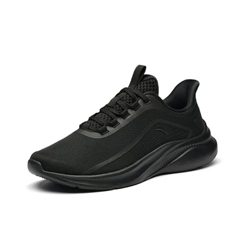 Anta Running Collection Cushioned Anti-Slip Wear-Resistant Breathable Lightweight Low-Top Running Shoes Men's Black-2