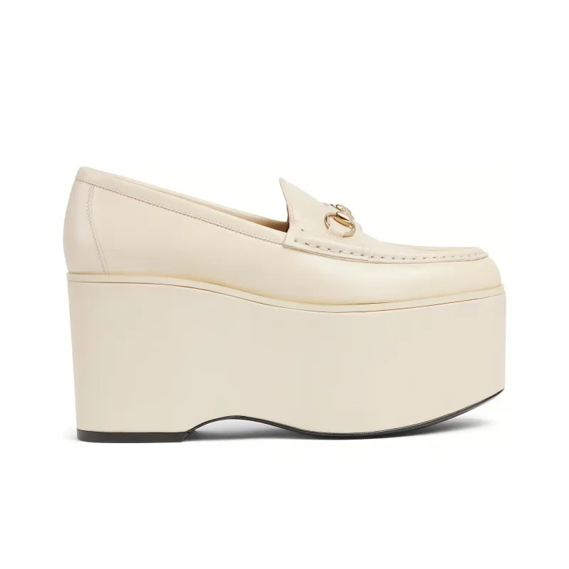 GUCCI Horsebit 24 Spring And Summer Collection Loafers 9cm Women's White-1