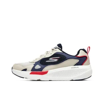 Skechers GO RUN Elevate Cushioned Slip Resistant Breathable Rebound Low Top Casual Running Shoes Men's Blue Gray
