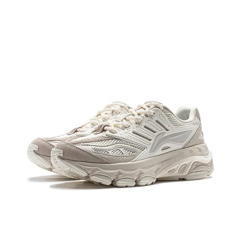LiNing Twenty Mountains Cushioning, Slip Resistant, And Abrasion Resistant Low Top Casual Shoes Men's Moonlight Gray-2